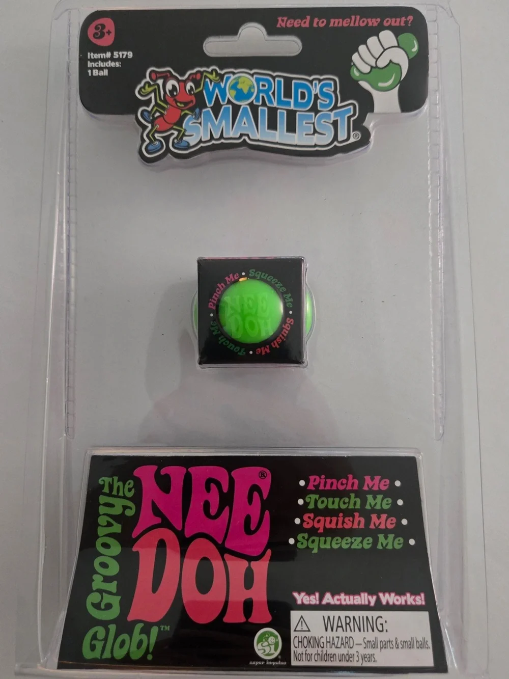 NeeDoh worlds smallest Groovy Glob Stress Ball - green